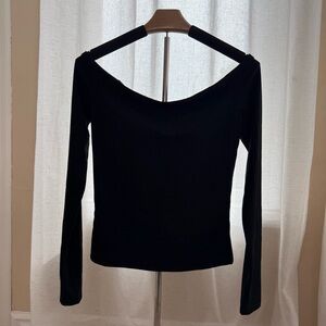 NWT Lizette Collection‎ Women's Long Sleeve Black Top Size M